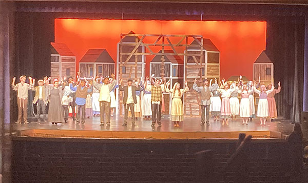 South students rehearse a scene from the musical 'Fiddler on the Roof.' The show will be performed Nov. 21, 22 and 23 and Blue Springs South High School. Shows will be at 7 p.m. on Nov. 21, 22 and 23. There is a 2 p.m. matinee on on Nov. 23. Photo by Jadynne Brady